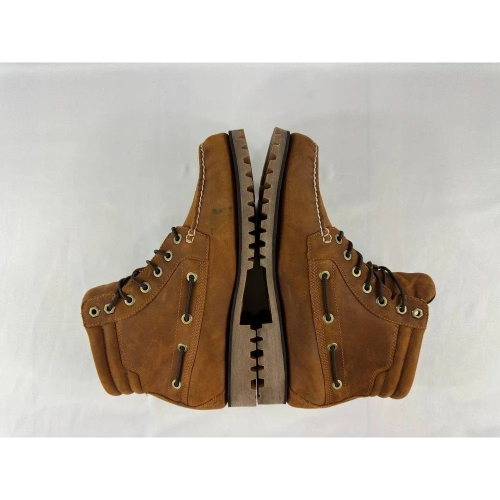 Timberland Oakwell 7 Eye Moc Toe Rust Nubuck Boots Men's Size 9